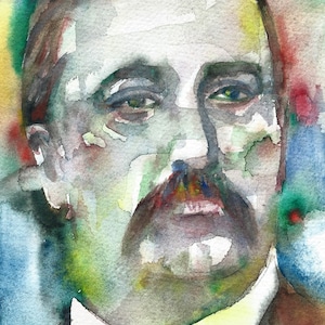 ALEXANDER BORODIN Aquarell Portrait - POSTER - verschiedene Größen erhältlich! Kunstdruck