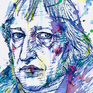 HEGEL watercolor and ink portrait  - POSTER - various sizes ! art print