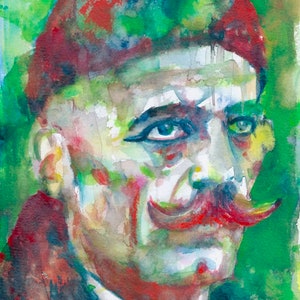 GURDJIEFF watercolor portrait  - Poster - various sizes ! art print sufi sufism dancer guru spiritual teacher