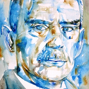 THOMAS MANN watercolor portrait - POSTER - various sizes available - print painting