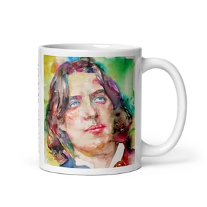 Mug - OSCAR WILDE watercolor portrait - various sizes! breakfast mugs cup of coffee art print painting dandy dorian gray salome salomé