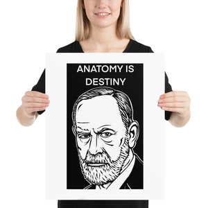 SIGMUND FREUD quote .4 - POSTER - ink portrait - various sizes available! print painting phrase psychology psychologist