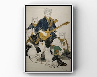 Cats in Concert Art Print – Japanese Rock Band (Digital Download)