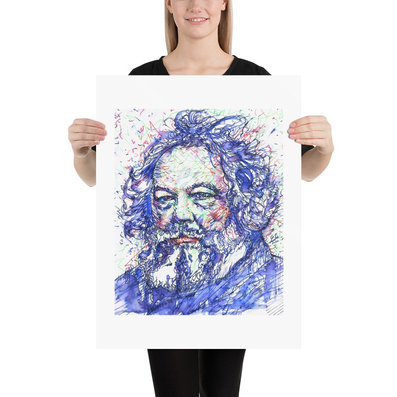 MIKHAIL BAKUNIN watercolor and ink portrait POSTER various sizes art print image 6
