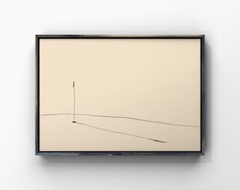 Minimalist Golf Flag Hole Drawing, Golf Course Green Line Art Print, Sports Lover Poster, Country Club Office Wall Decor, Digital Download