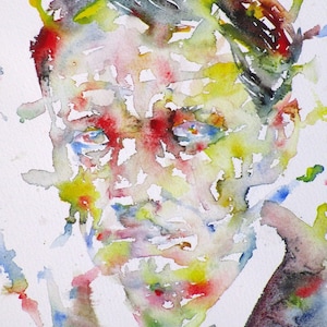 Retrato en acuarela de Charles Baudelaire - Póster - ¡Varios tamaños disponibles! Impresión artística