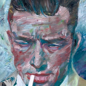 ALBERT CAMUS oil portrait - POSTER - various sizes available! art print