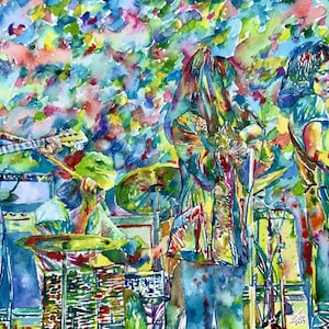 JEFFERSON AIRPLANE watercolor portrait - POSTER - various sizes available! art print concert san francisco live grace slick kaukonen kantner