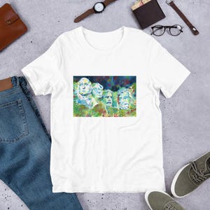 UNISEX t-shirt - MOUNT RUSHMORE - watercolor painting - tshirt cloth dress t shirt apparel art print jefferson washington roosevelt lincoln