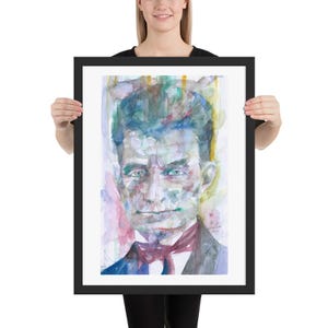 JOHN BROWN watercolor portrait - FRAMED poster - various sizes! art print painting illustration drawing abolitionist movement