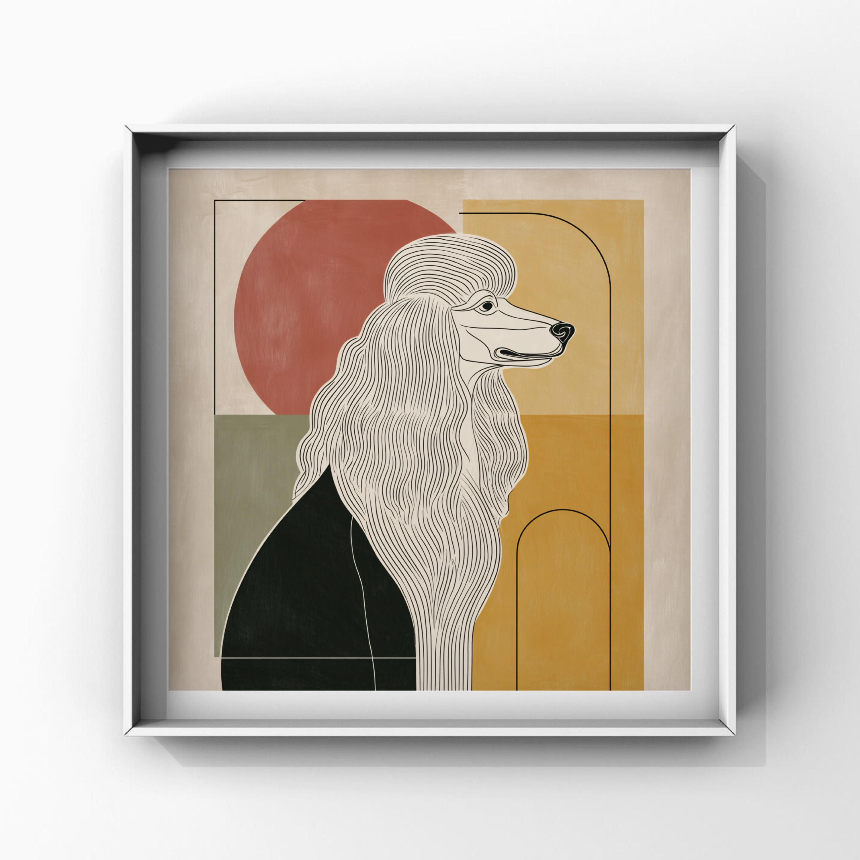 Abstract Poodle Portrait , Digital Download, Printable Poster, Wall Art ...