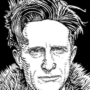 MARCEL DUCHAMP ink portrait - POSTER - various sizes available! art sprint