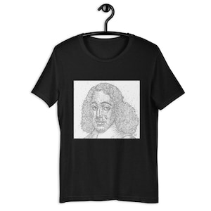 UNISEX t-shirt - BARUCH SPINOZA ink painting portrait - tshirt t shirt t-shirts man woman shirts suit clothing dress philosopher
