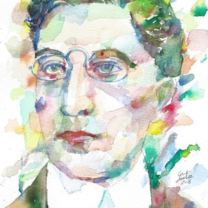 CONSTANTINE P. CAVAFY watercolor portrait - POSTER - various sizes available! art print