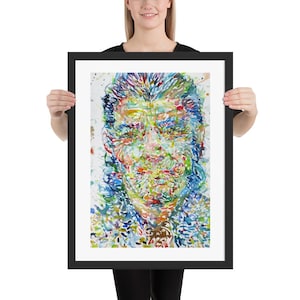 CHET BAKER watercolor portrait - FRAMED poster - various sizes! art print painting drawing cool jazz jazzist player trumpet trumpeter music