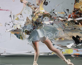Ballet Dancer Oil Painting Style Art Print (Digital Download)