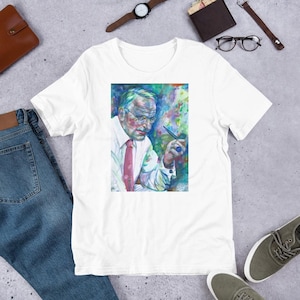 UNISEX t-shirt - CARL JUNG watercolor portrait - tshirt t shirt t-shirts apparel shirts suit dress psychology psyche i ching iching yijing
