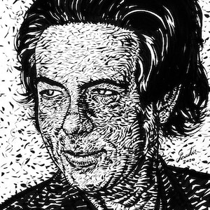ALAN WATTS ink portrait - POSTER - various sizes available - print!