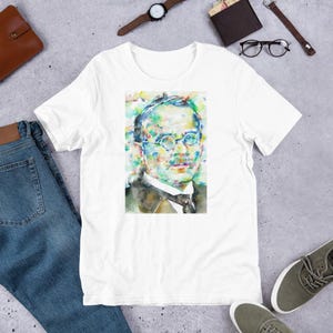 UNISEX t-shirt - CARL JUNG watercolor portrait - tshirt t shirt t-shirts apparel shirts suit dress psychology psyche i ching iching yijing