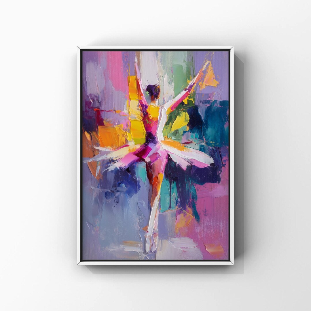 Colorful Ballerina Art Print – Abstract Ballet Dancer (digital Download ...