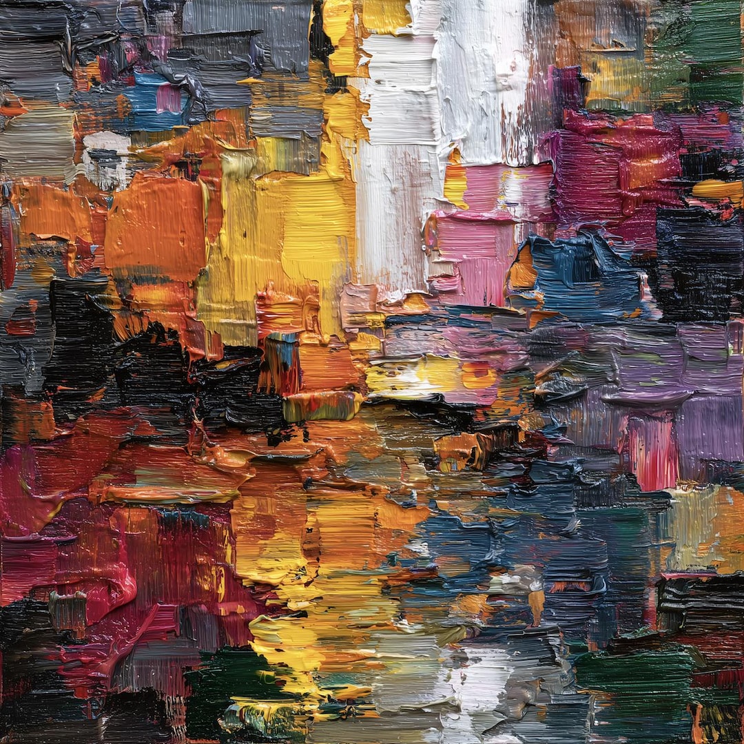 Abstract Expressionism Texture Vibrant Impasto Abstract Art Poster, Expressionist Texture - Etsy