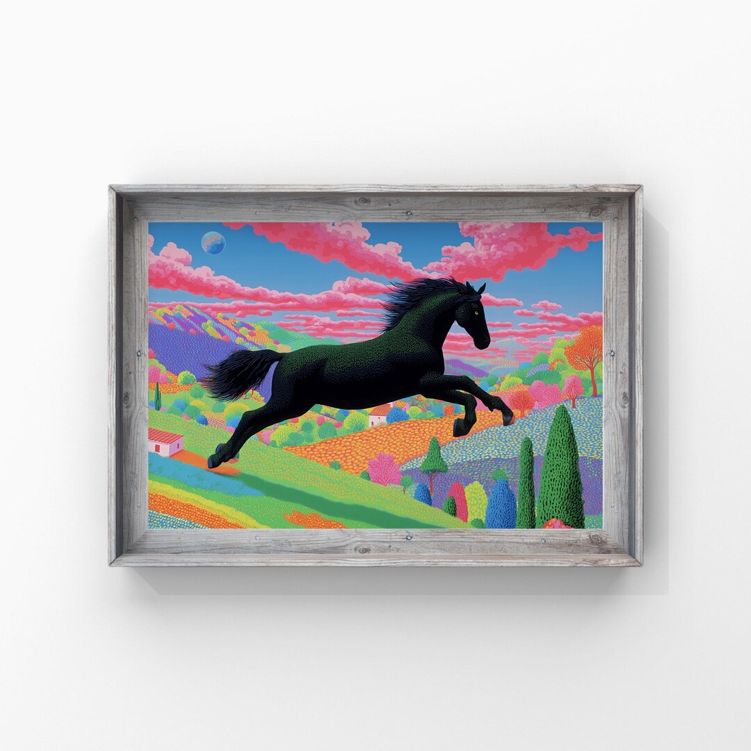 Printable - RUNNING HORSE - Digital Download - Scalable to Various ...