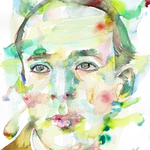 VLADIMIR NABOKOV watercolor portrait - POSTER - various sizes! art print painting