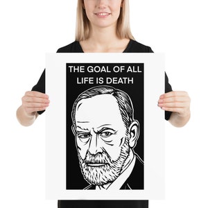 SIGMUND FREUD quote .2 - POSTER - ink portrait - various sizes available! print painting phrase psychology psychologist