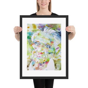 KARL POPPER watercolor portrait - FRAMED poster - various sizes! print painting