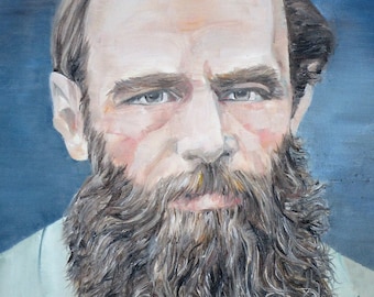FYODOR DOSTOEVSKY oil portrait - POSTER - various sizes available! art print fedor dostoevskij karamazov
