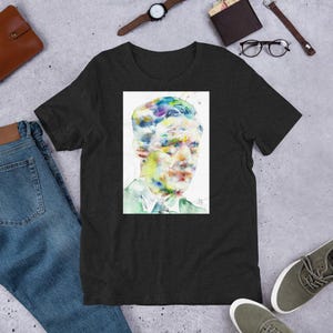 UNISEX t-shirt - ERNST JUNGER watercolor portrait - tshirt cloth clothing dress t shirt suit apparel art print painting world war one