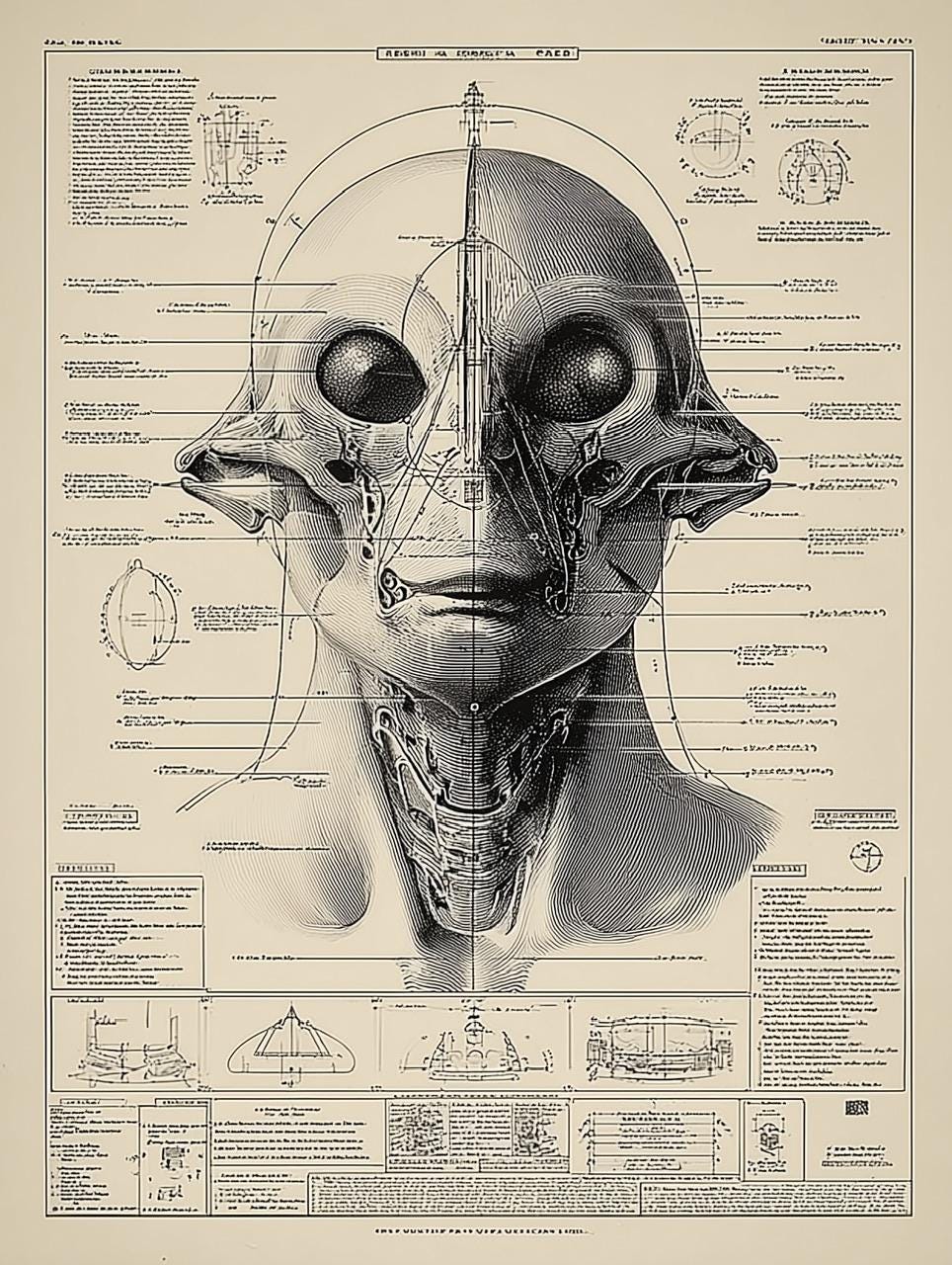 Anatomy of an Alien Being, Poster Print, Posters, Wall Art Decor ...