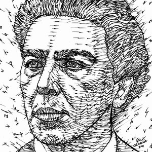 ANDRE BRETON ink portrait - POSTER - various sizes ! art print
