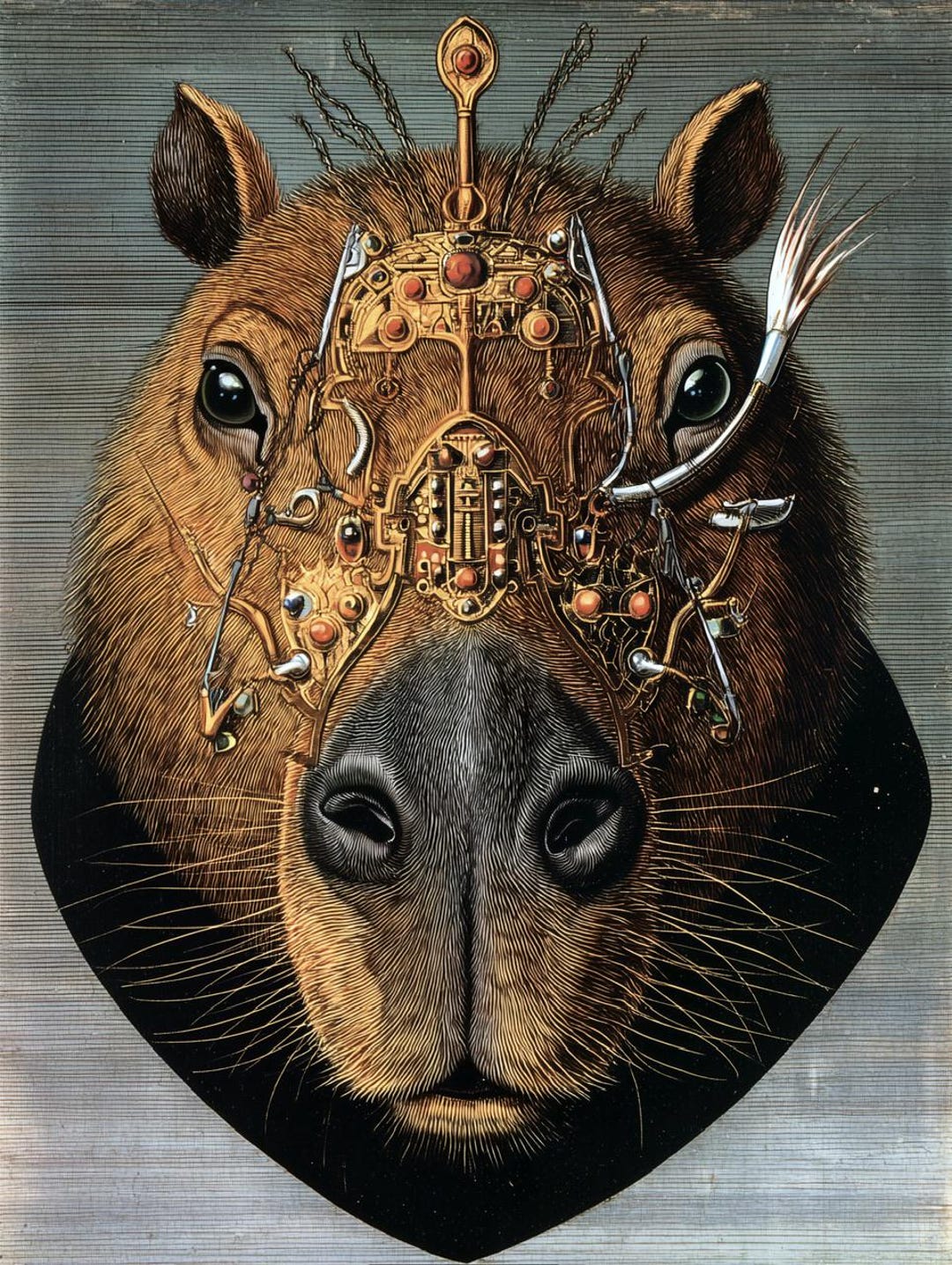 Capybara With Cybernetic Mask , Posters, Poster Print, Wall Art Decor ...