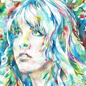 STEVIE NICKS watercolor portrait - POSTER - various sizes available!