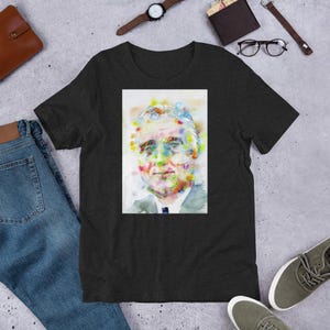 UNISEX t-shirt - FRANKLIN D. ROOSEVELT watercolor portrait - tshirt cloth clothing dress t shirt suit apparel art print painting president