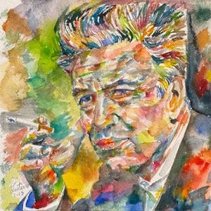DAVID LYNCH watercolor portrait - POSTER - various sizes available! art print painting twin peaks director cinema