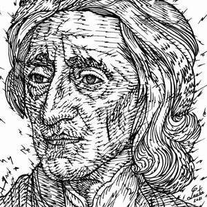 JOHN LOCKE ink portrait - POSTER - various sizes ! art print