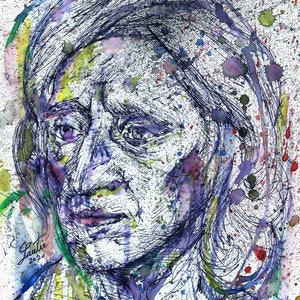 JOHN LOCKE watercolor & ink portrait - POSTER - various sizes! art painting