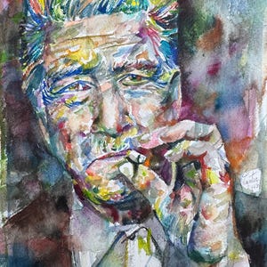 DAVID LYNCH watercolor portrait - POSTER - various sizes available! art print painting twin peaks director cinema