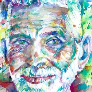 RAMANA MAHARSHI watercolor portrait - POSTER - various sizes ! art print