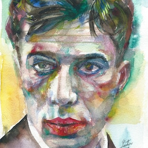 BORIS PASTERNAK watercolor portrait - POSTER - various sizes available! art print
