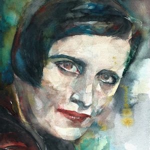 AYN RAND watercolor portrait - POSTER - various sizes available!