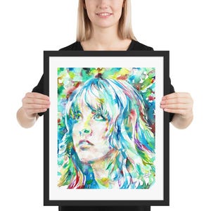 STEVIE NICKS watercolor portrait - FRAMED poster - various sizes! art print painting illustration drawing