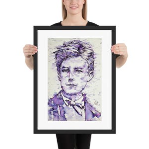 ARTHUR RIMBAUD watercolor portrait - Framed POSTER - various sizes! art print painting poet poetry