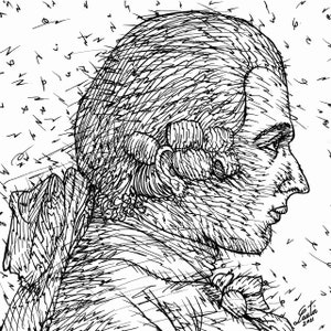 MARQUIS De SADE ink portrait - POSTER - various sizes ! art print