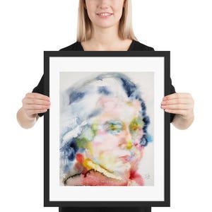 WOLFGANG Amadeus MOZART watercolor portrait - FRAMED poster - various sizes! art print painting illustration drawing composer