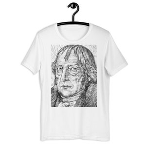 UNISEX t-shirt - FRIEDRICH HEGEL pencil painting portrait - tshirt t shirt t-shirts man woman boy girl shirts suit clothing dress cloth