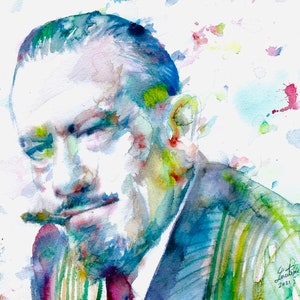 JOHN STEINBECK watercolor portrait - POSTER - various sizes available!