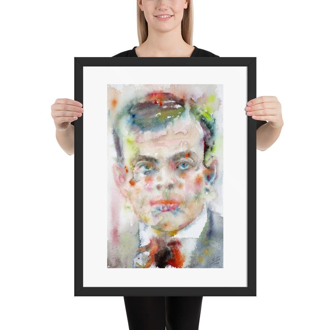 ANTOINE De SAINTEXUPERY Watercolor Portrait framed Poster Various — free download